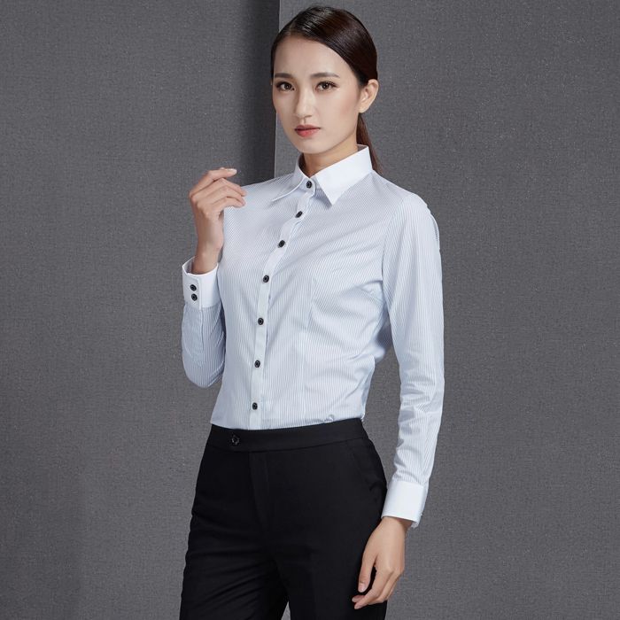 男女職業(yè)襯衫長袖JL-CY450