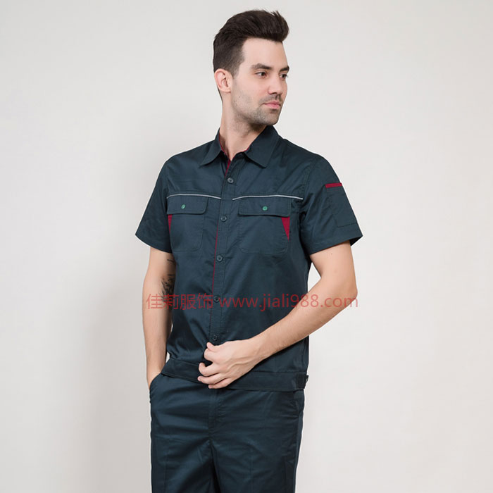 男士夏季短袖工作服 雙口袋 男士夏季短袖工作服 雙口袋